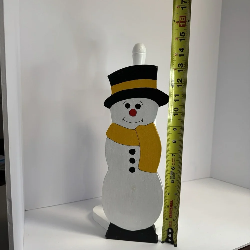 Snowman Paper Towel Holder Wooden Christmas‎ Decor